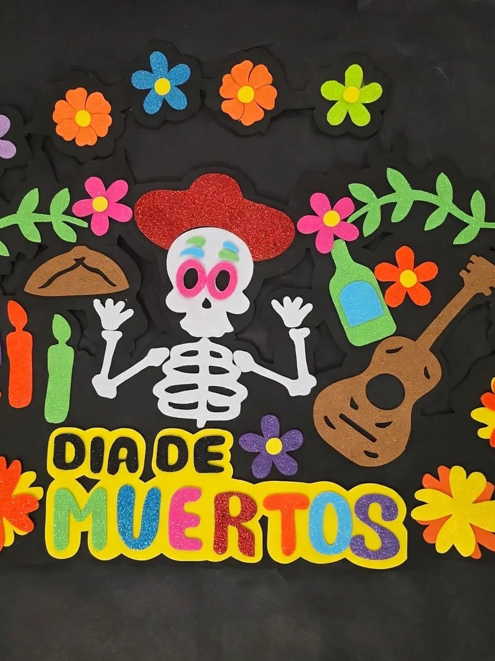 Dia de Muertos Colorful Foam Decoration Set - Multicolor